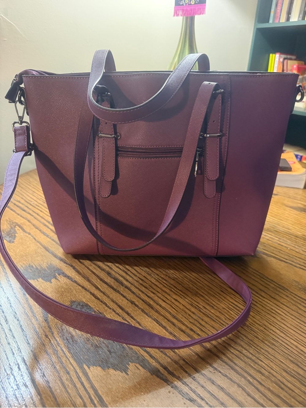 Women's Purple Tote Bag - Stylish Everyday Shoulder Bag